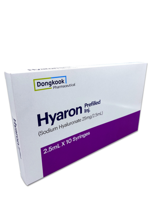 Hyaron dermal filler syringes - Sodium Hyaluronate for wrinkle correction and glowing skin.