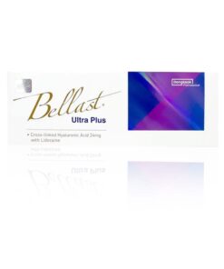 Bellast Ultra Plus packaging featuring a sterile syringe for contouring and volume restoration.