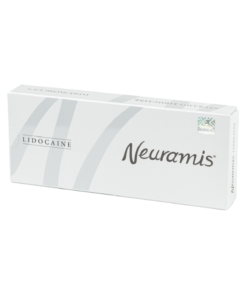 NEURAMIS LIDOCAINE packaging with premium syringes for fine line reduction and volume enhancement.