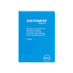 Xeomin 100 Units injection vial – ideal for treating muscle stiffness and reducing frown lines.