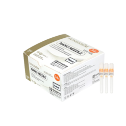 Sungshim Nano Needles 34G-6mm in sterile packaging, designed for shallow, precise injections.