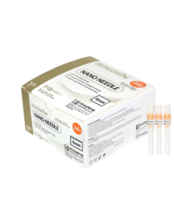 Sungshim Nano Needles 34G-6mm in sterile packaging, designed for shallow, precise injections.