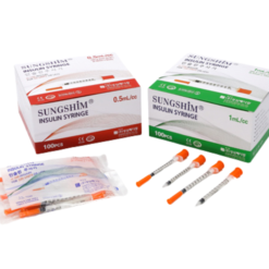 Sterile plastic syringes with low dead space, ideal for safe and precise medication administration.