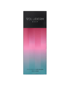 Voluderm Deep filler – 1ml HA injection for midface contour and deep wrinkle correction.